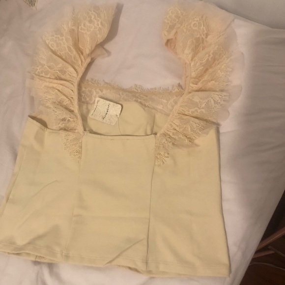 NWOT Free People Intimacy Live it up Cami lace Size Medium coquette ballet core - Picture 6 of 6